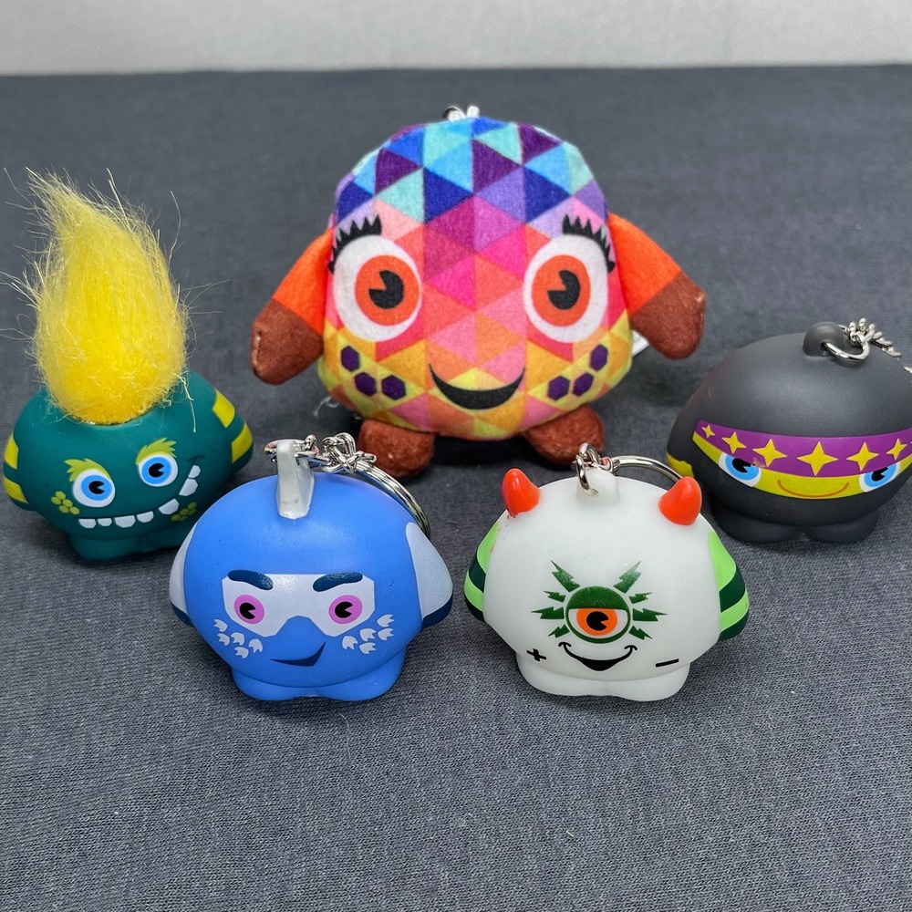 American Heart Association Monster Keychain Set Rubber Plush Finster Charger AHA